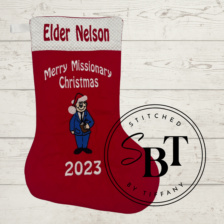 Custom Missionary Christmas Stocking