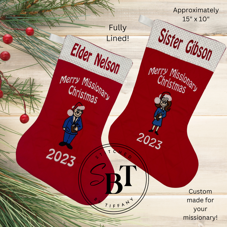 Custom Missionary Christmas Stocking