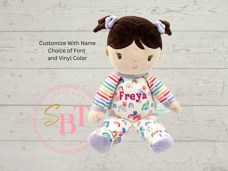 Isabelle Rainbow Personalized Baby Doll